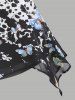 Ensemble de Débardeur à Imprimé Papillon et de Top à Bretelle - Gris XXXL