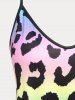 Leopard Print Ombre Color Plus Size & Curve Tank Top -  