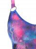 Galaxy Print O Ring Tankini Swimwear -  