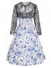 Robe à Bretelle à Imprimé Fleurie avec Haut en Dentelle - Multi L
