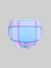 Floral Plaid Print Plus Size & Curve Modest Tankini Swimsuit -  