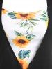 Surplice Cinched Tie Flower Print T-shirt -  