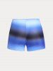 Halter Open Back Tie Dye Plus Size & Curve Modest Tankini Swimsuit -  