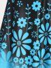 Floral Print Empire Waist Plus Size & Curve Modest Tankini Swimsuit -  