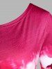 Ensemble de Haut Trapèze D'Été et Débardeur Motif de Fleur de Sakura Grande-Taille - Rouge 