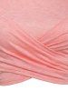 Heathered Surplice Bowknot Top And Rose Butterfly Skirt -  