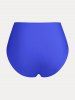 Plus Size & Curve Padded Colorblock Modest Swim Dress Sets -  