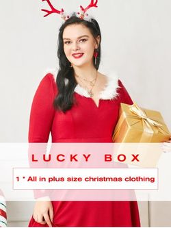 ROSEGAL Box - Plus Size 1*Random Christmas Clothing - MULTI - 4X
