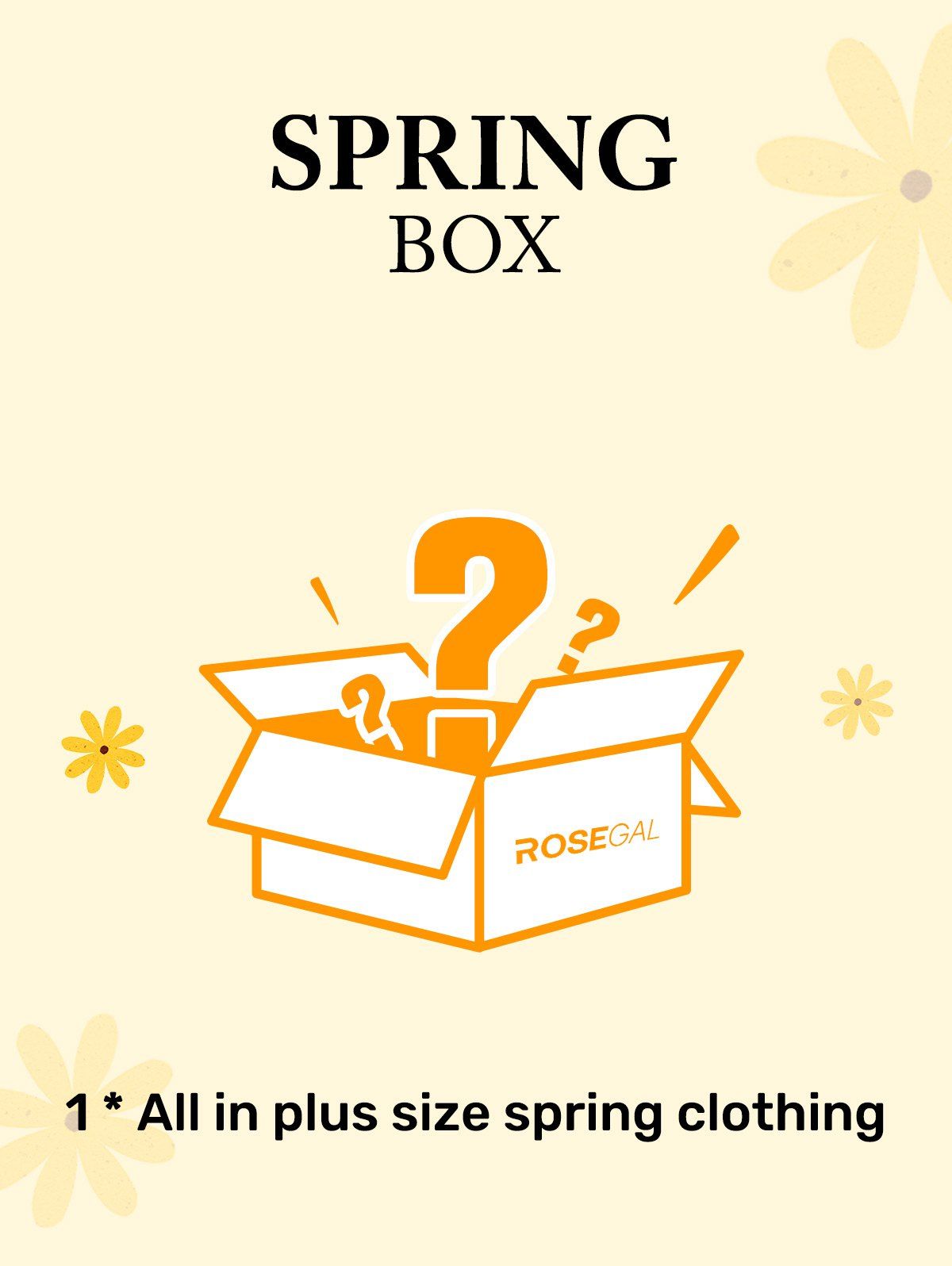 Unique ROSEGAL Box - Plus Size 1*Random  spring clothing  