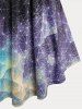 Plus Size & Curve Colorblock Geometric Print Tunic Top -  