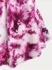 Haut Tunique Teinté en Blocs de Couleurs Grande Taille à Lacets - Multi M | US 10