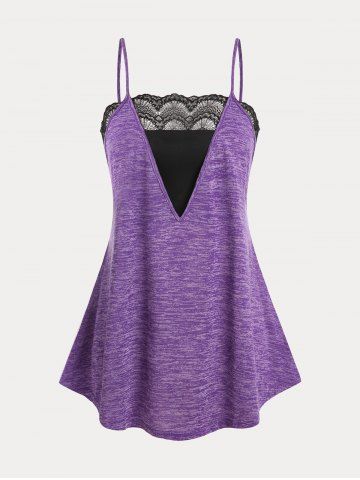 Space Dye Tank Top and Tube Top Plus Size & Curve Twinset - CONCORD - 2X | US 18-20
