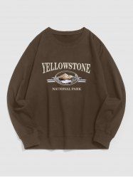 YELLOWSTONE Mountain Graphic Sweatshirt -  