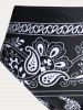 Plus Size & Curve Halter Paisley Lace Up Padded Bikini Swimsuit -  