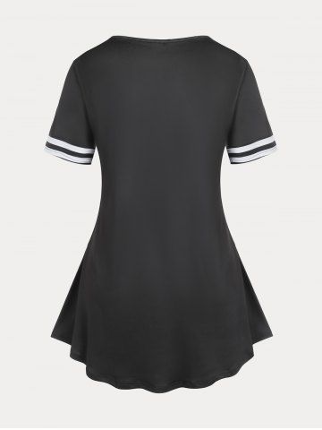 Branch Butterfly Print Plus Size Tee