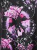 Floral Butterfly Print Plus Size Tunic T-shirt -  
