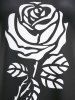 T-Shirt à Manches Raglan et à Imprimé Roses Grande Taille - Noir L | US 12