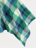Plunge Crisscross Plaid Handkerchief Plus Size & Curve Tank Top -  