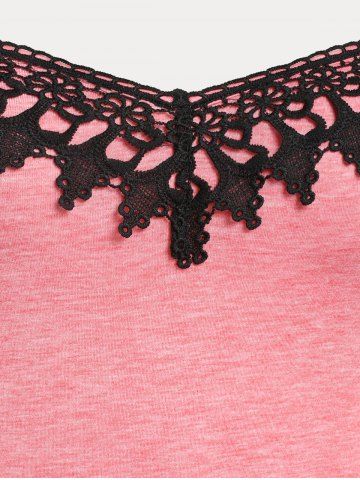 Lace Panel Cold Shoulder Plus Size & Curve Tee
