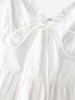 Broderie Anglaise Ruffled Mini Dress -  