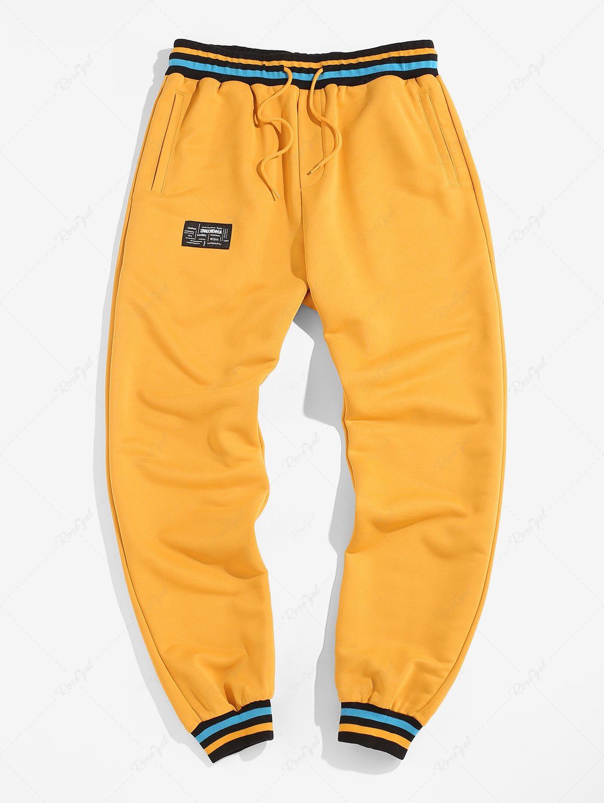 Unique Lable Design Colorblock Striped Sweatpants  