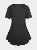 Skull Butterfly Print Plus Size & Curve Gothic T-shirt -  