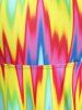 Plus Size & Curve Rainbow Zigzag Crisscross Modest Tankini Swimsuit -  