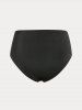 Palm Print Crisscross Cutout Plus Size & Curve Modest Tankini  Swimsuit -  
