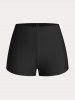 Paisley Print Mesh Panel Plus Size & Curve Handkerchief Tankini Swimsuit -  