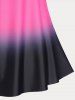 Crisscross Ombre Color Plus Size& Curve Swim Dress Set -  
