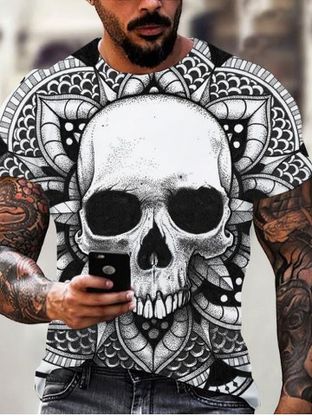 Skull Pattern Short Sleeve T-shirt