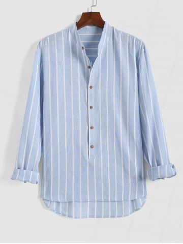 Long Sleeve Striped Casual Pullover Shirt