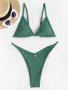 Strappy O Ring Triangular Bikini Swimwear -  