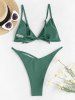 Strappy O Ring Triangular Bikini Swimwear -  