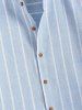 Long Sleeve Striped Casual Pullover Shirt -  
