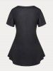 Plus Size & Curve Skull Print Gothic T-shirt -  
