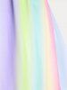 Plus Size & Curve Rainbow Backless Grommet Cutout Midi Dress -  