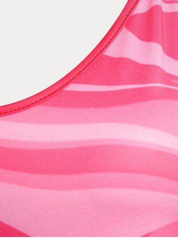 Plus Size & Curve Swirl Print Flowy Tank Top