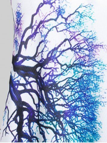 Plus Size & Curve Colorful Tree Graphic Cami Top