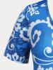 Plus Size&Curve Flower Paisley Print Flared Tee -  
