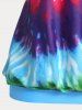 Plus Size & Curve Tie Dye Padded Blouson Modest Tankini  Swimsuit -  