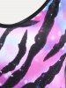 Haut Cache-coeur à Bretelles à Imprimé Géométrique Grande Taille - Violet clair 5XL