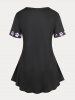 Plus Size & Curve Cat Footprints Graphic Tee -  