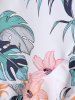 Tropical Print Bowknot A Line Dress -  