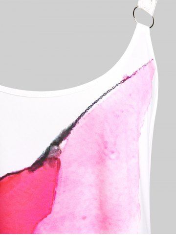 Plus Size & Curve Butterfly Print Tank Top