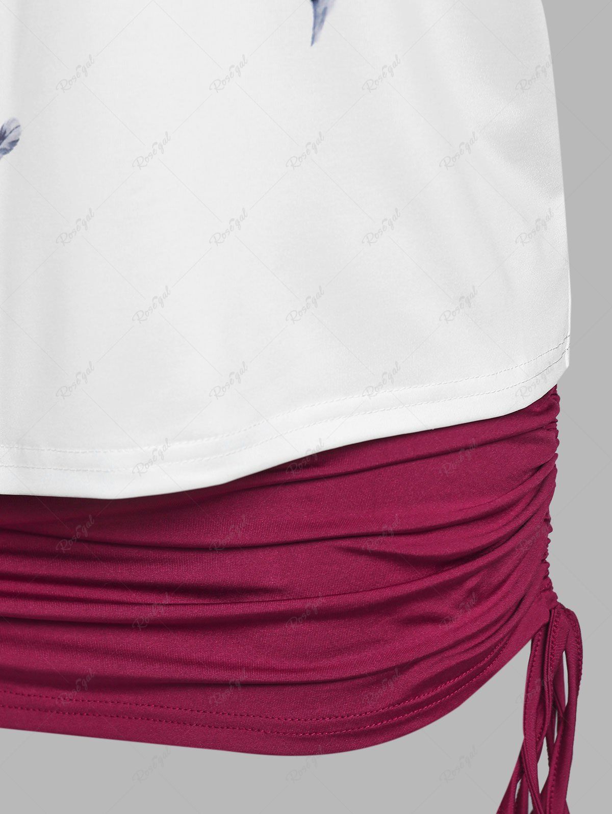 Skew Neck Tee & Cinched Tank Top Set & 3D Leggings Plus Size Summer Outfit