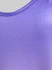 Plus Size & Curve Cottagecore Floral Print Ombre Color Tank Top -  