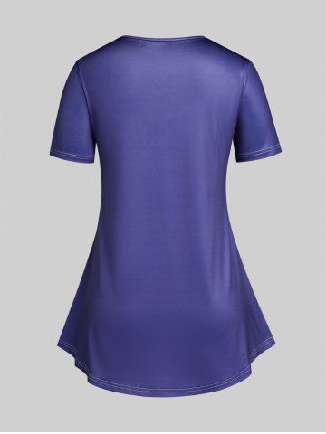 Plus Size & Curve Floral Print T-shirt