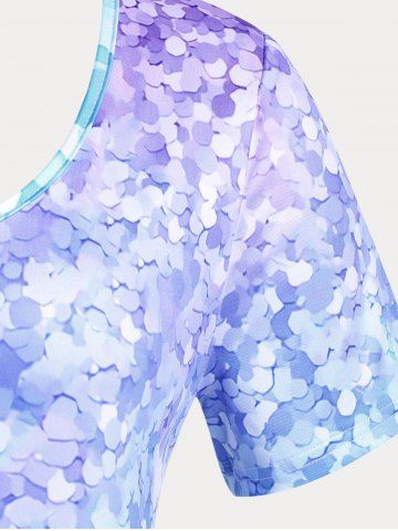 Plus Size & Curve Ombre Color Flared Tee