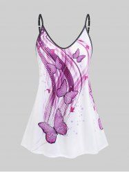 Plus Size & Curve Butterfly Cami Top -  